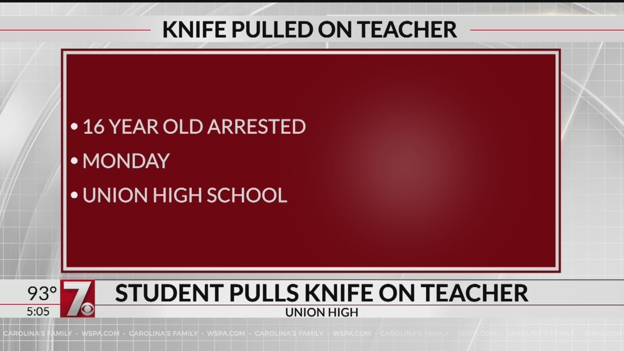 Student threatens teacher with knife at Union Co. High School