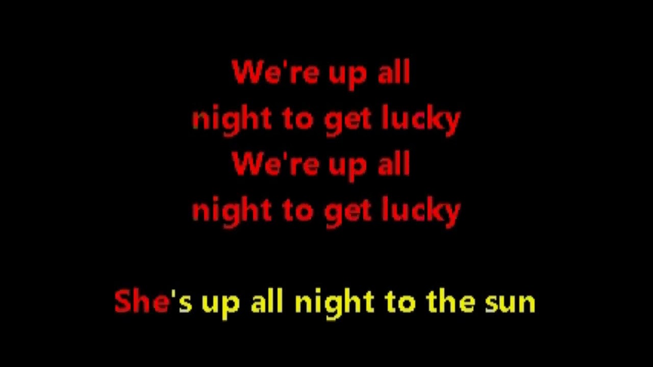 Daft Punk ft. Pharrell - Get Lucky (Karaoke) (Official Instrumental With Backing Vocals)