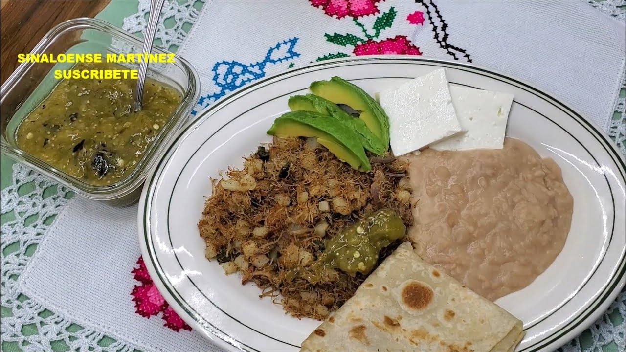  MACHACA CON PAPAS ESTILO SINALOA.