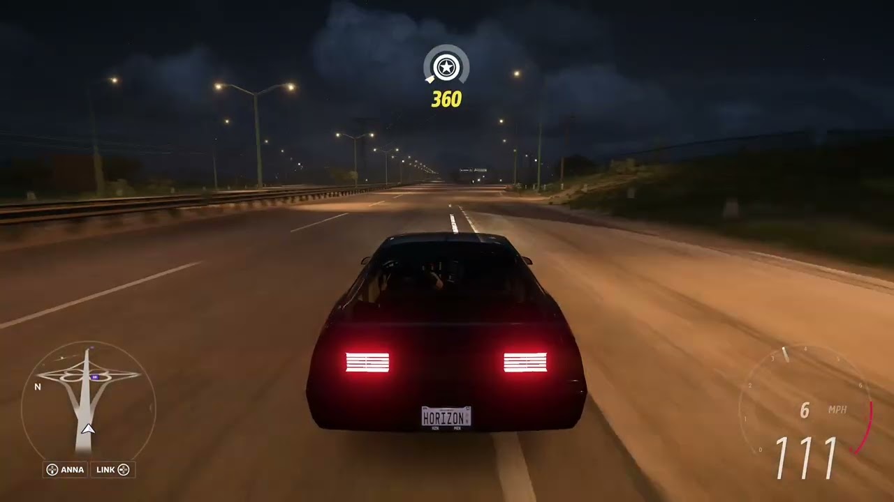 Night cruising in Forza Horizon 5 in KITT. Xbox one 