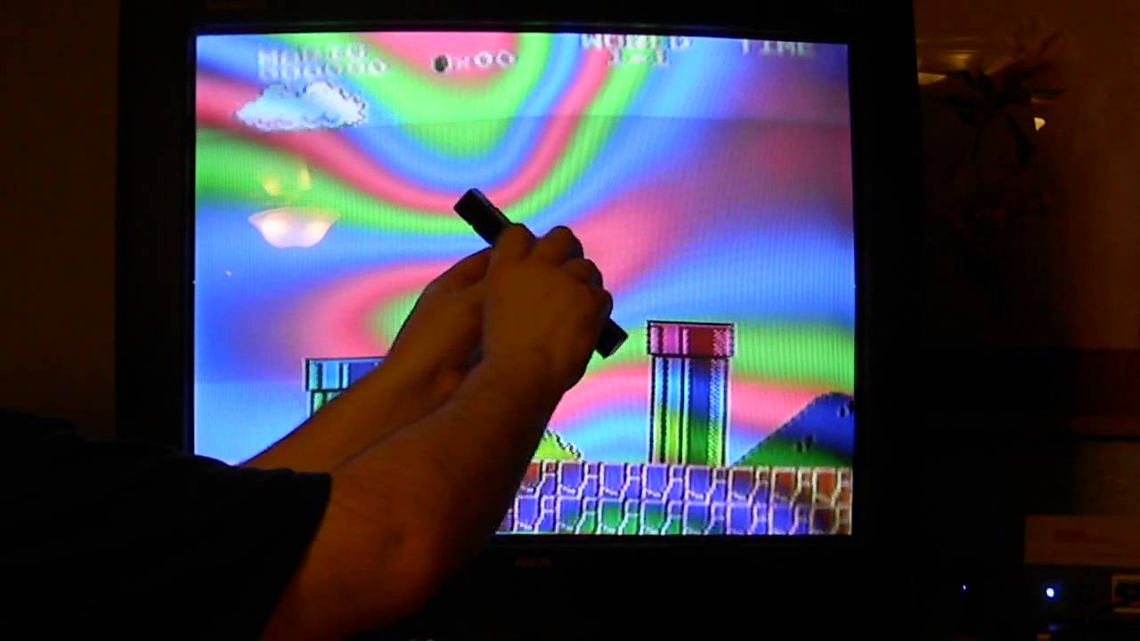 Manually deguassing a CRT monitor using neodymium magnet