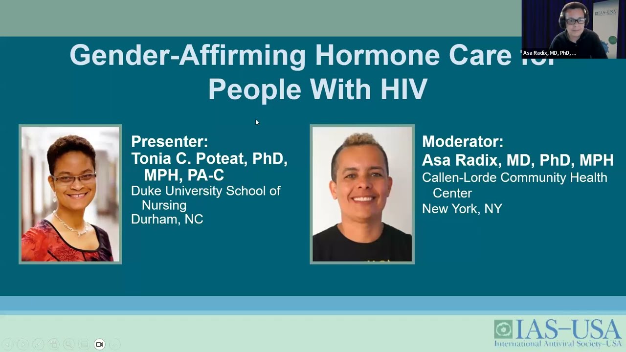 Gender-Affirming Hormone Care for People With HIV