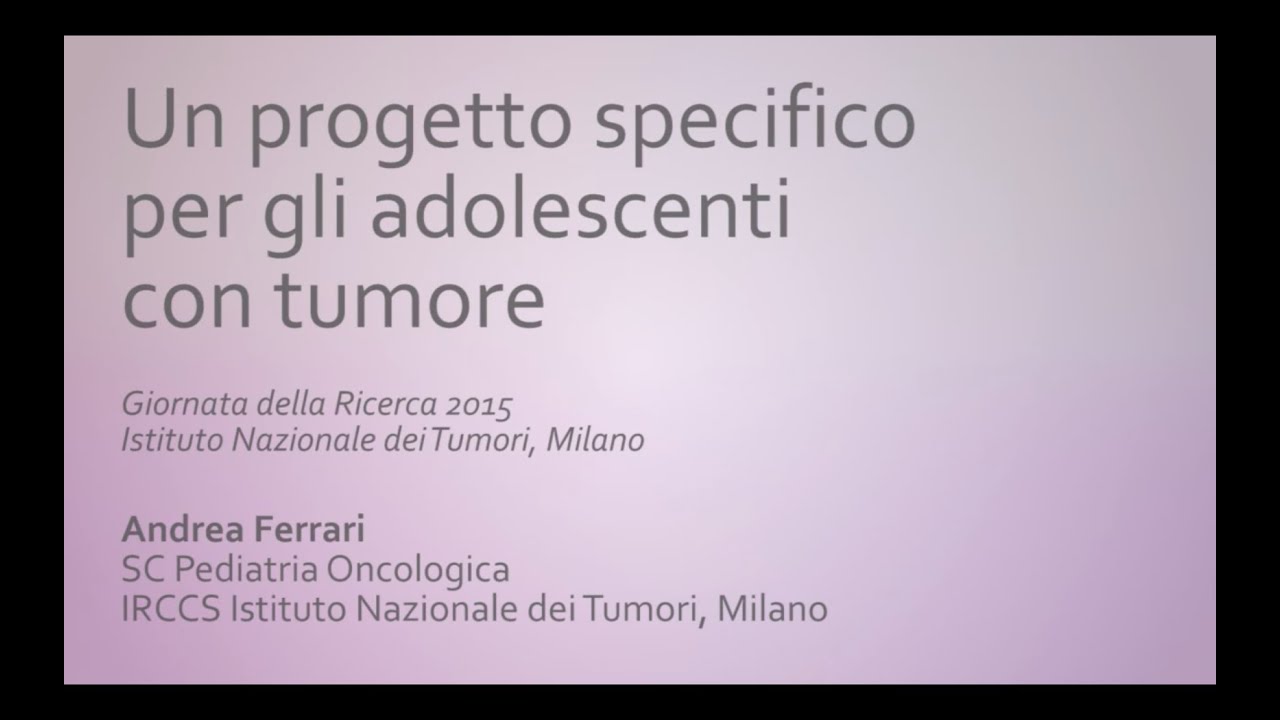 Un progetto specifico per gli adolescenti con tumore