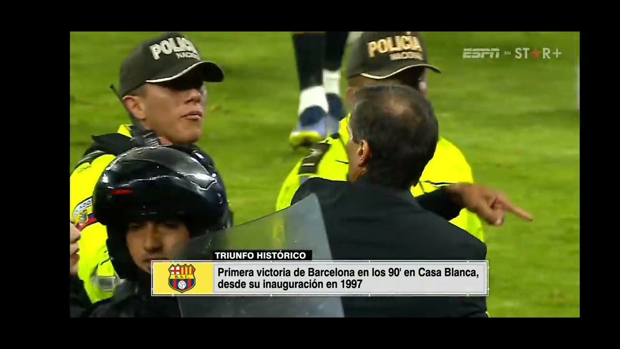 últimos 10 minutos de Liga de Quito y Barcelona SC 0-1