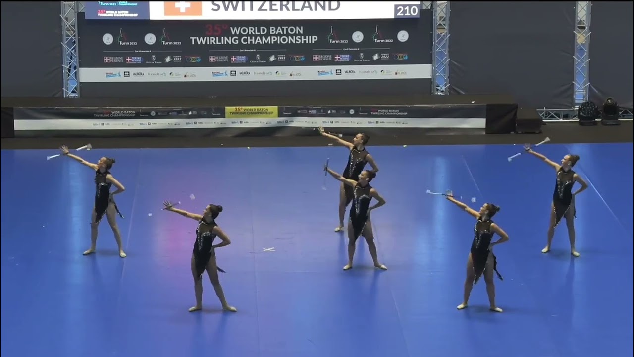 Team Switzerland semifinals World Baton Twirling Championship Turin 2022