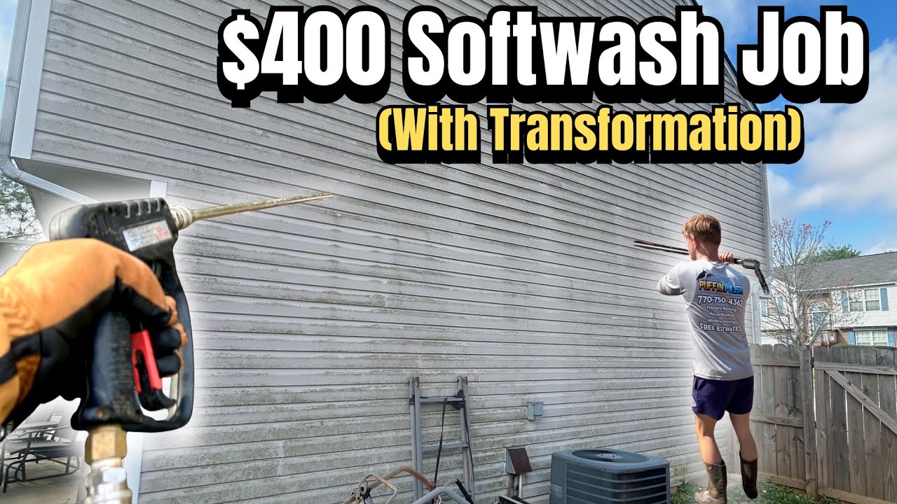 $400 Softwashing Job Start To Finish (With Transformation)