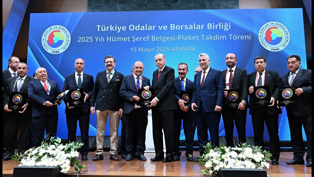 TOBB 2025 Yılı Hizmet Şeref Belgesi ve Plaket Takdim Töreni