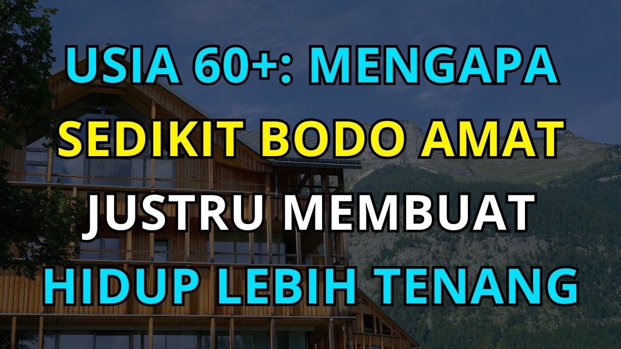 Mengapa Bersikap Bodo Amat di Usia 60+ Justru Membuat Hidup Lebih Tenang dan Bahagia