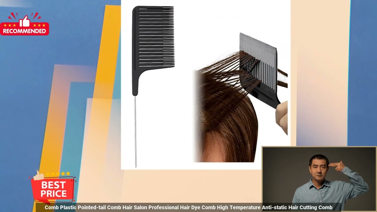 3256806552634646 Hairdressing Comb Plastic Pointed tail Comb Hair Salon Professional Ha