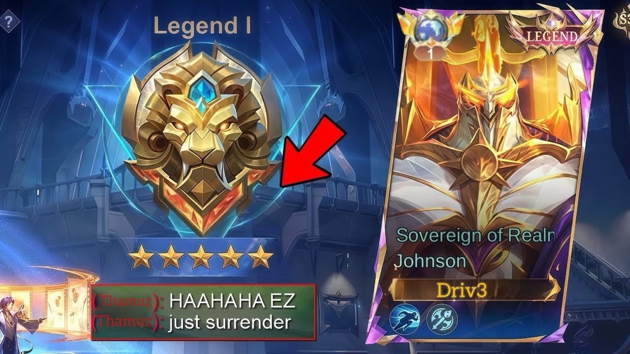 MY JOHNSON LAST MATCH TO MYTHIC NEW SEASON!! (win or lose?)