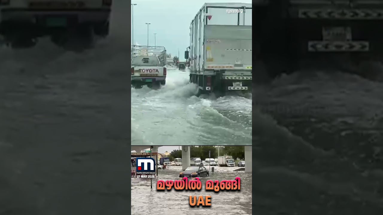 റോഡുകളിൽ വെള്ളക്കെട്ട്, ന​ഗരങ്ങൾ നിശ്ചലം!! പെരുമഴയിൽ മുങ്ങി UAE | Dubai | Sharjah | Rain