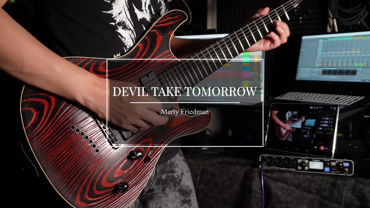 Marty Friedman - Devil Take Tomorrow - Cover - 4k - カラオケ作って弾いてみた