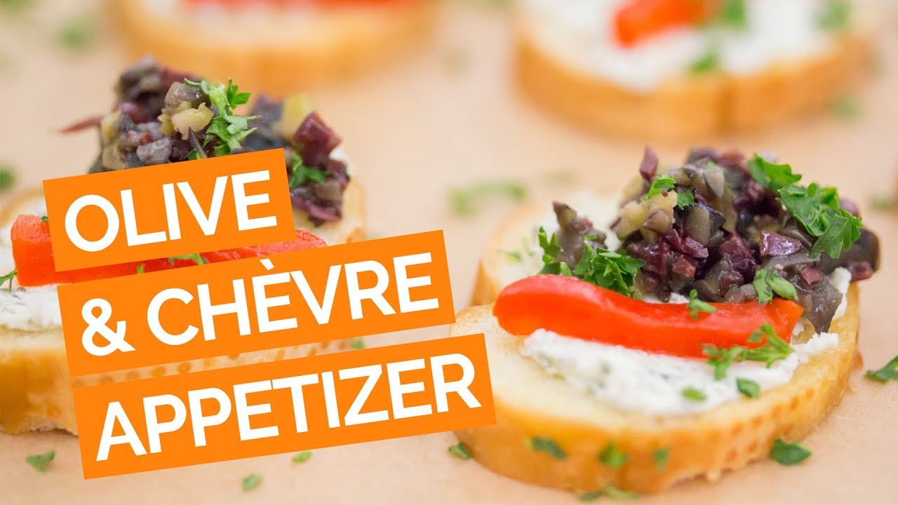 3 Olive Tapenade, Red Pepper & Goat Cheese Appetizer