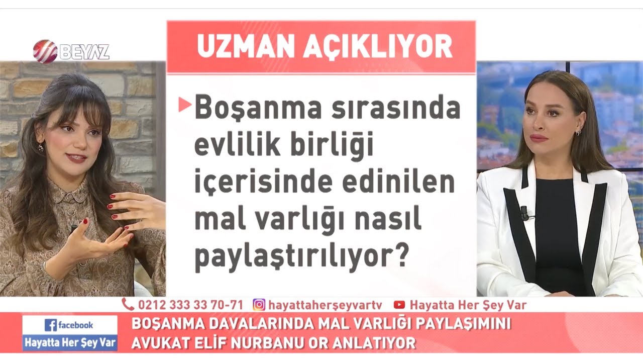 Boşanmada  Mal Paylaşımına  İlişkin Merak Edilenler, Nur VİRAL ile Hayatta Her Şey Var Programında