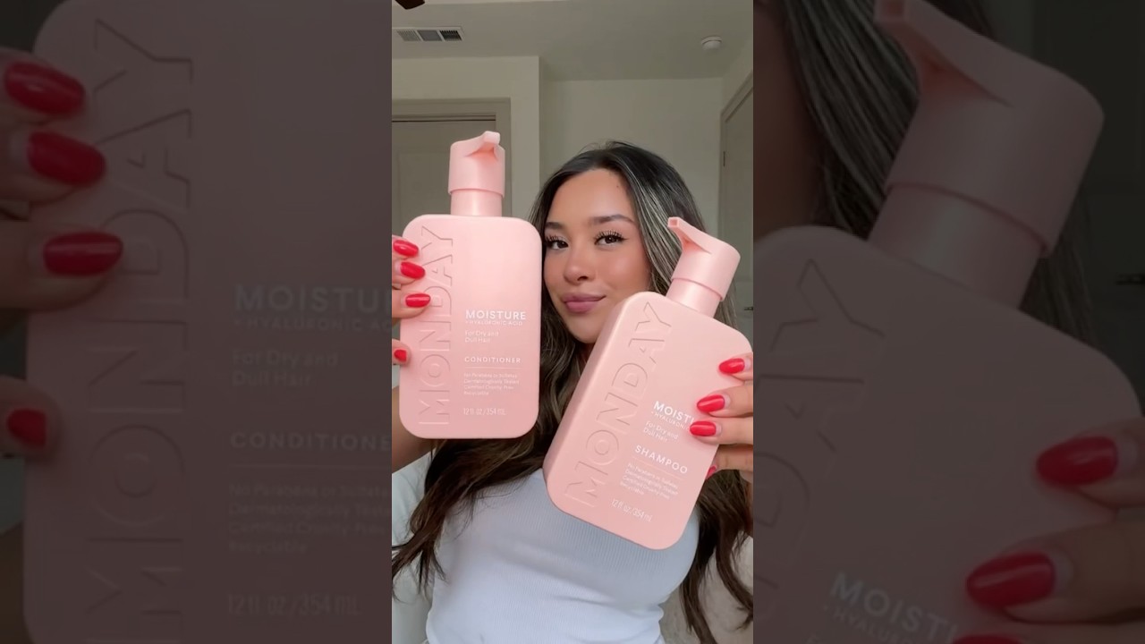 Leah Raquels glow-up secret 💖 Our MOISTURE Shampoo + Conditioner for glossy hair, made simple.💕