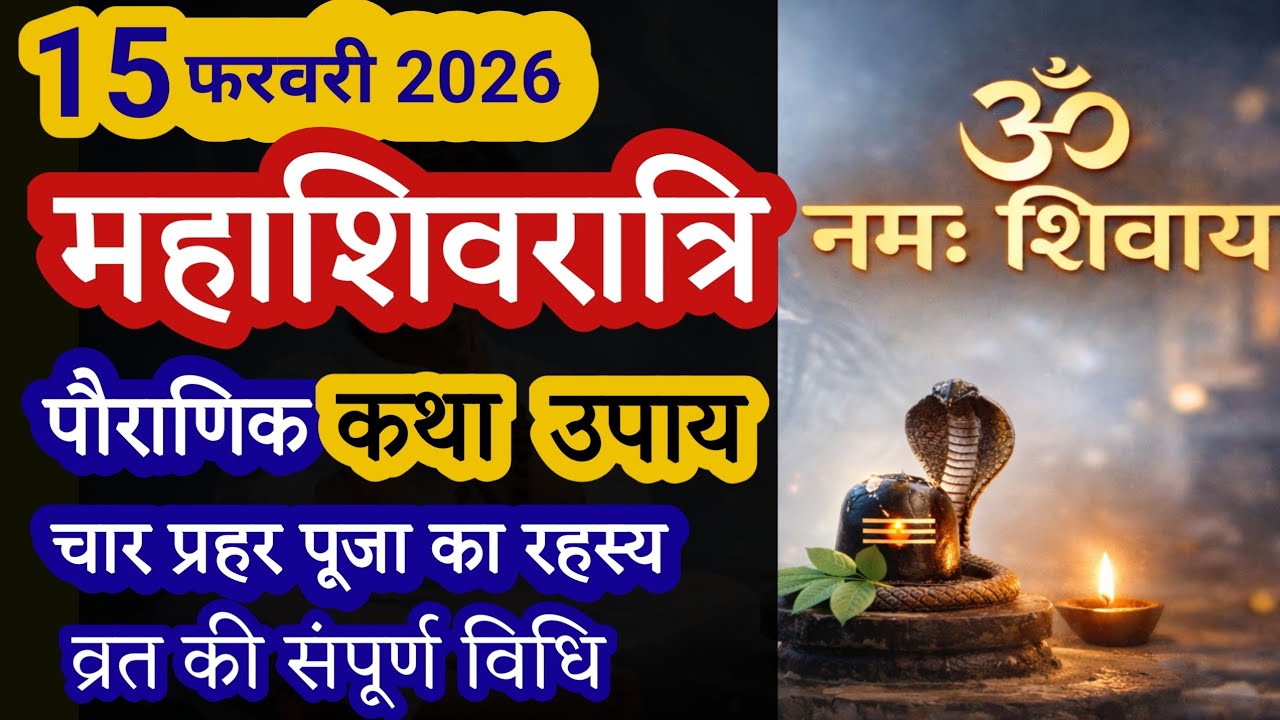 महाशिवरात्रि व्रत पूजा विधि,उपाय,कथा,मंत्र| Maha Shivaratri |15 February 2026 #today #mahashivratri