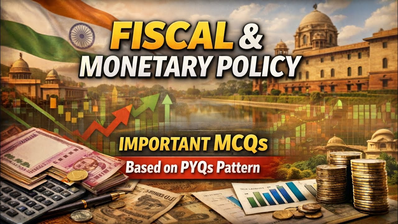 Fiscal Policy & Monetary Policy MCQs with Explanation || Economics Most Expected Questions