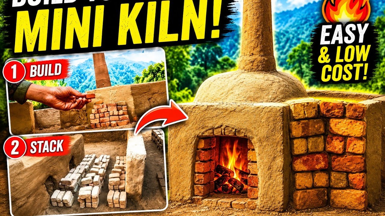 Mini bricks making in mini Kiln | How to make small bricks