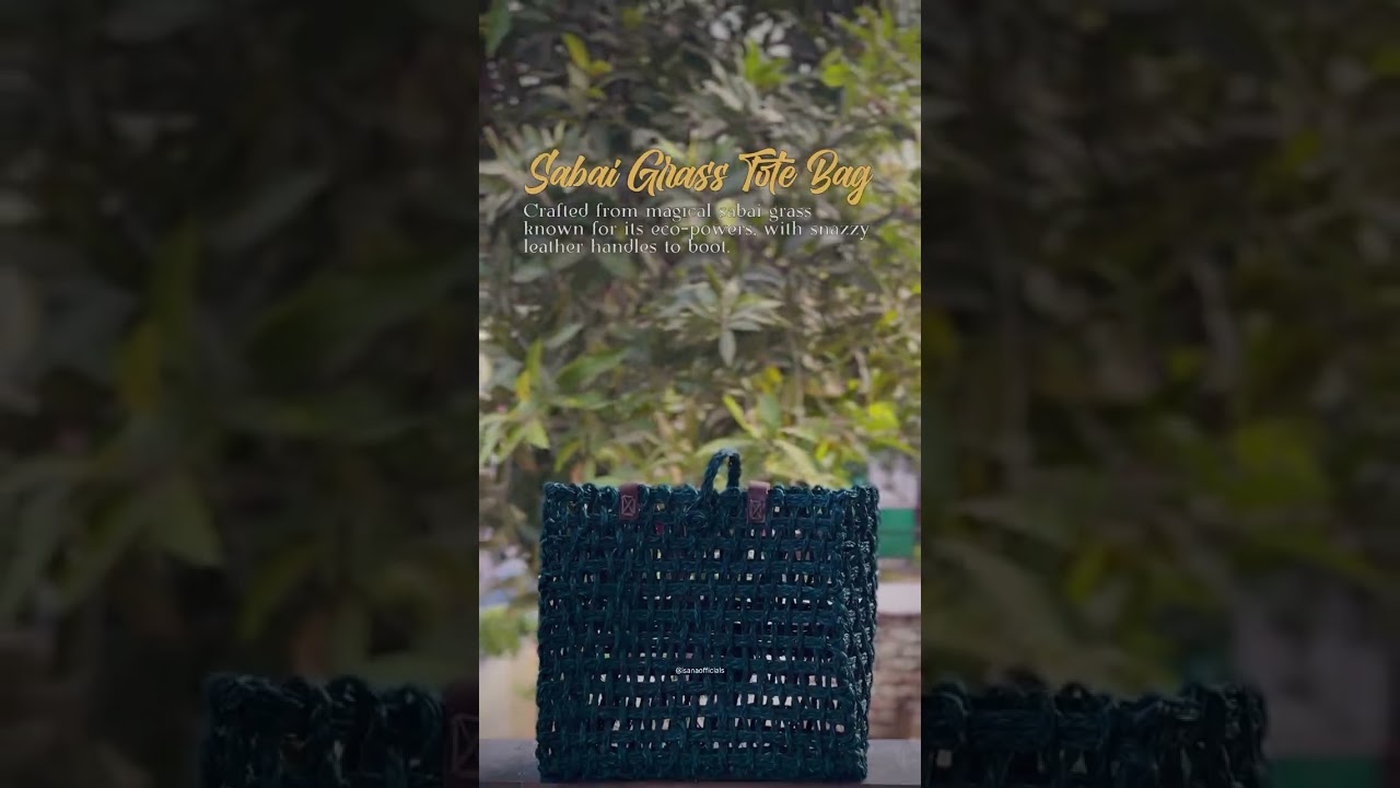 Neerja Sabai Tote | Handwoven Sabai Grass Bag | Eco-Chic Sustainable Fashion by ISANA&reg;️