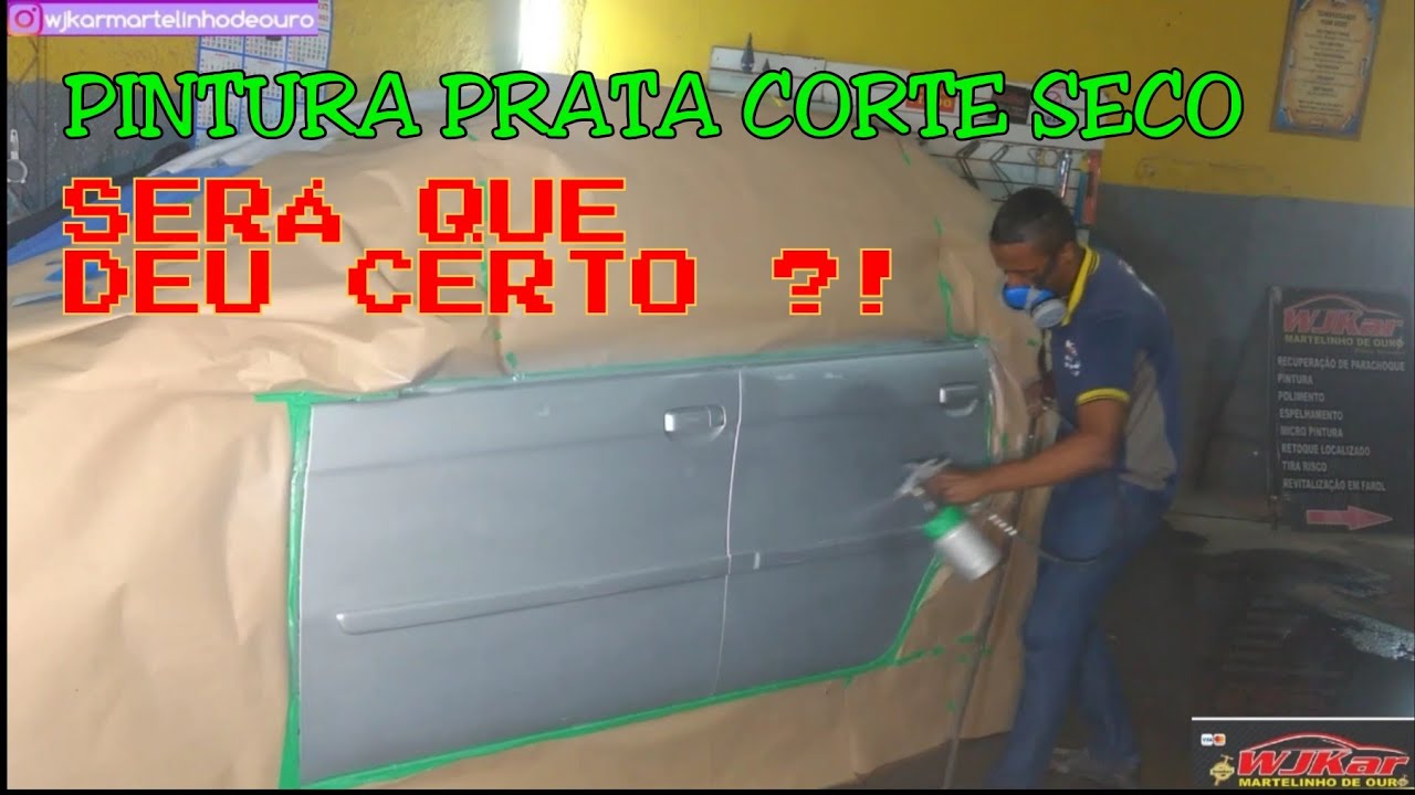DICA COMO FAZER UM RETOQUE EM CARRO PRATA CORTE SECO NAS PORTAS