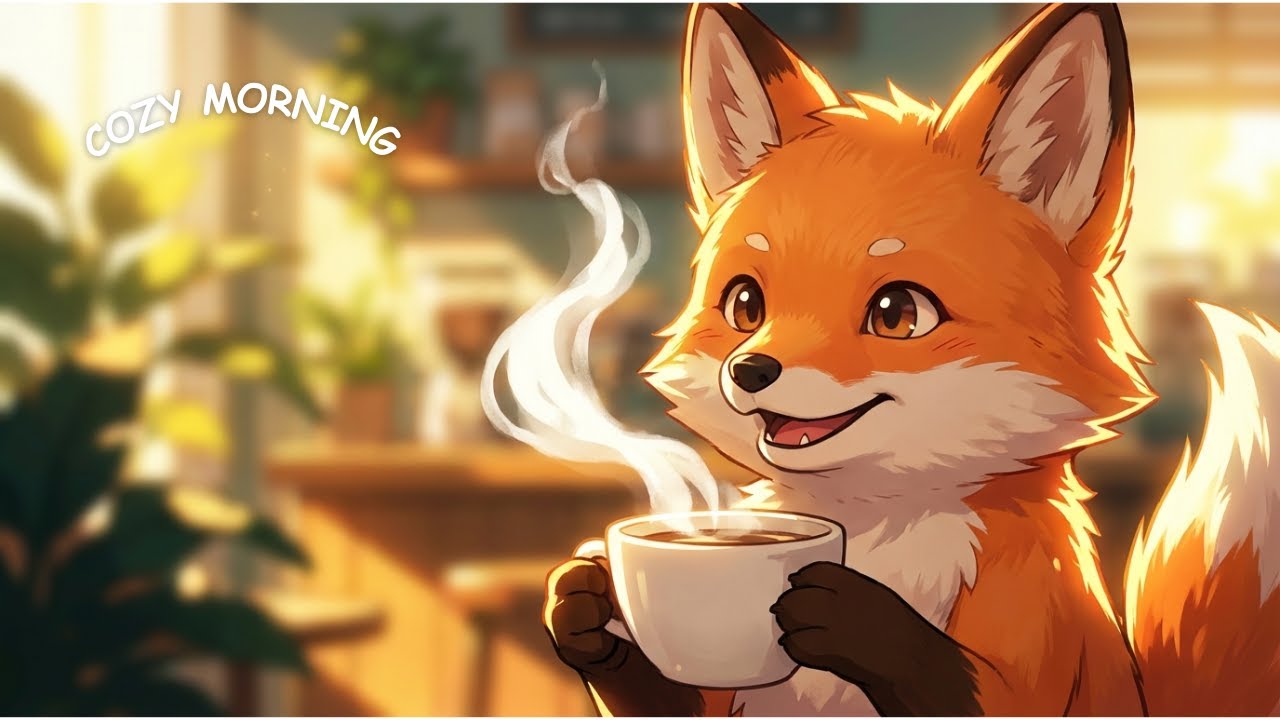 Cozy Morning Coffee Shop ☕️ Upbeat Jazz Hop & Lofi for Study/Work