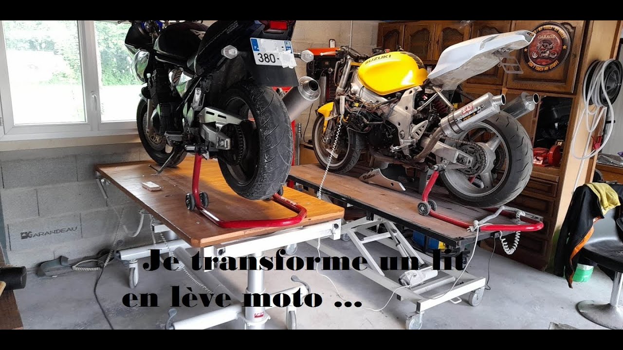 Je transforme un lit en lève-moto ...