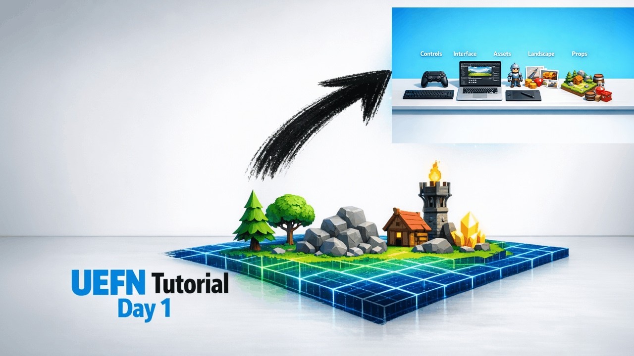 UEFN Beginner Tutorial Series – Day 1 | Getting Started, Basic Controls - UGC Academy