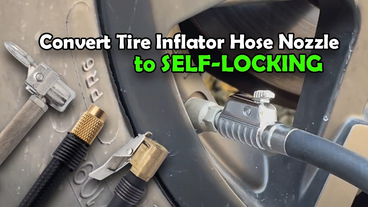 Convert Screw-on Tire Inflator Hose Nozzles to Lightning™ Self-Locking | Lock-on Extension Chucks