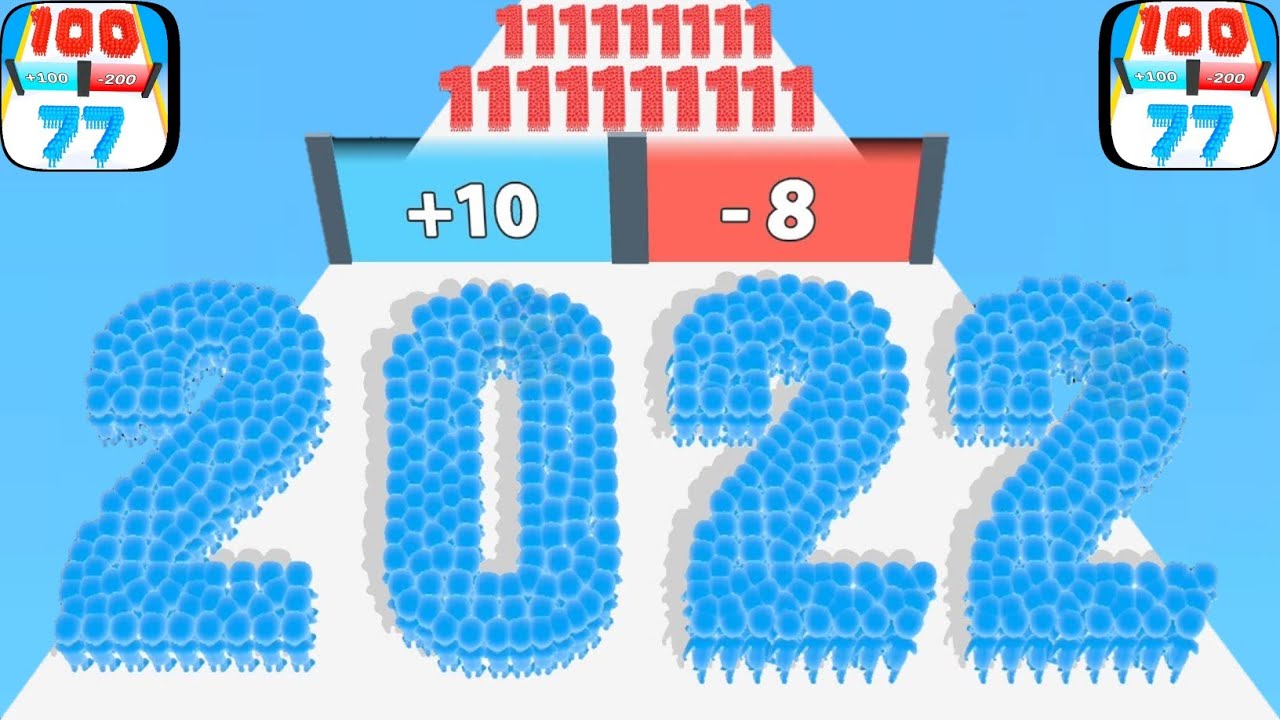 Crowd Number Run 3D - Count Master - Level Up Numbers (Satisfying ASMR Gameplay) - 1 vs Mx