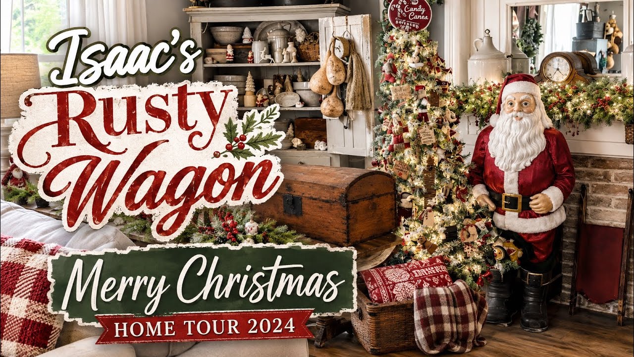 MERRY CHRISTMAS HOME TOUR 2024 ~ COUNTRY COTTAGE PRIMITIVE ANTIQUES VINTAGE HOUSE DECOR IDEAS