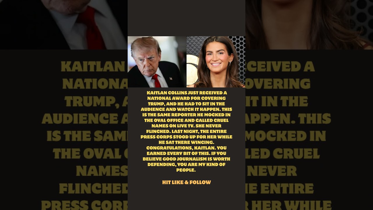 Kaitlan Collins Wins Award While Trump Watches & Winces