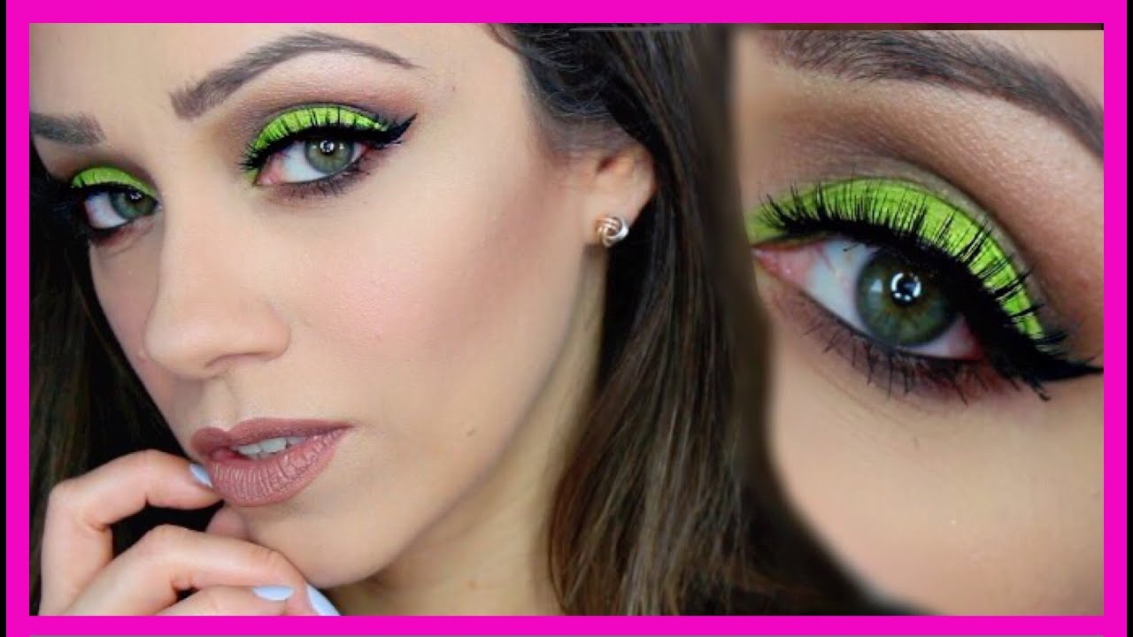 VERDE GUSANITO?!  Maquillaje Neutro + Verde Intenso