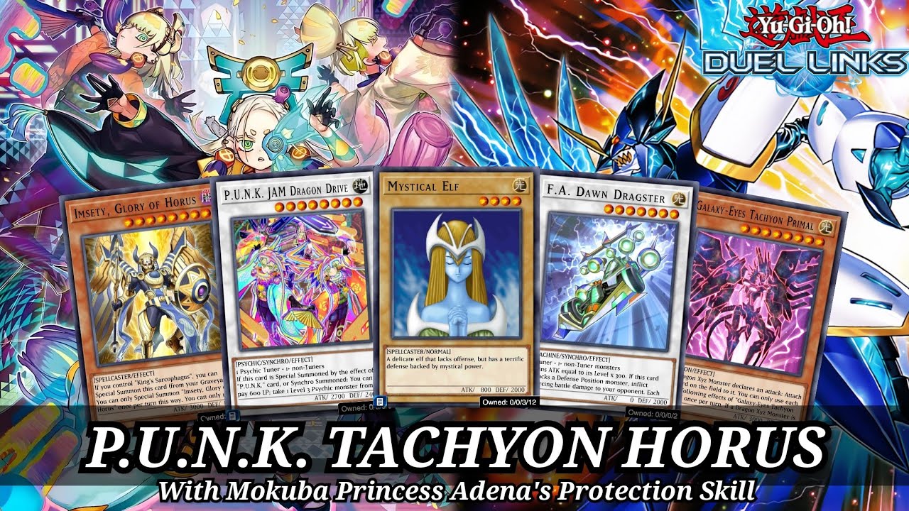 P.U.N.K. Tachyon Horus Deck with Mokuba Princess Adena's Protection Skill! [Yu-Gi-Oh! Duel Links]