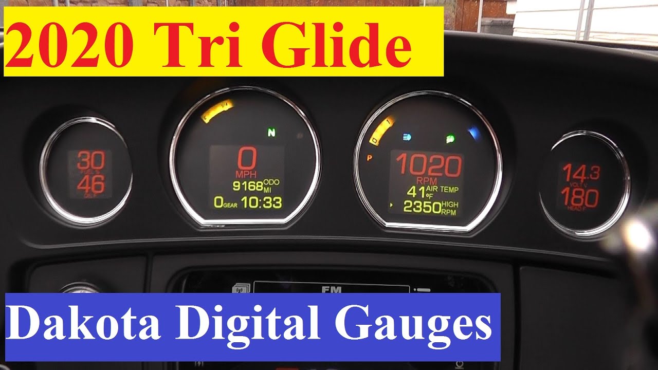 2020 Harley Davidson Tri Glide & Dakota Digital 8414 Gauges Tutorial