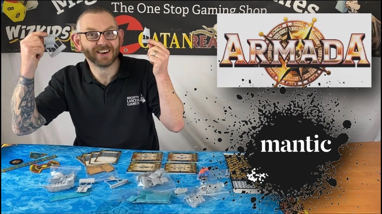 Mantic Games Armada - a closer look at the Basilean and Dwarf fleet, acrylic bases & templates