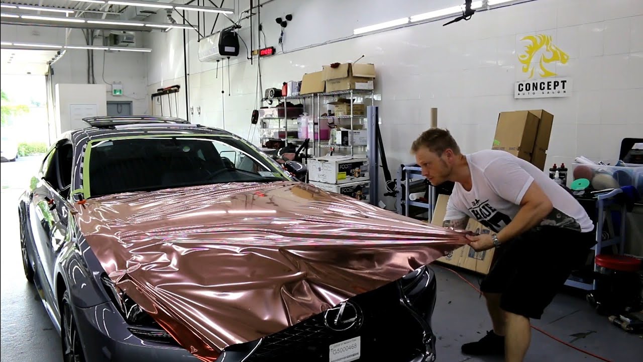 HOW TO WRAP A HOOD / BONNET IN CHROME | Lexus RC 300 With Close Up Corners!