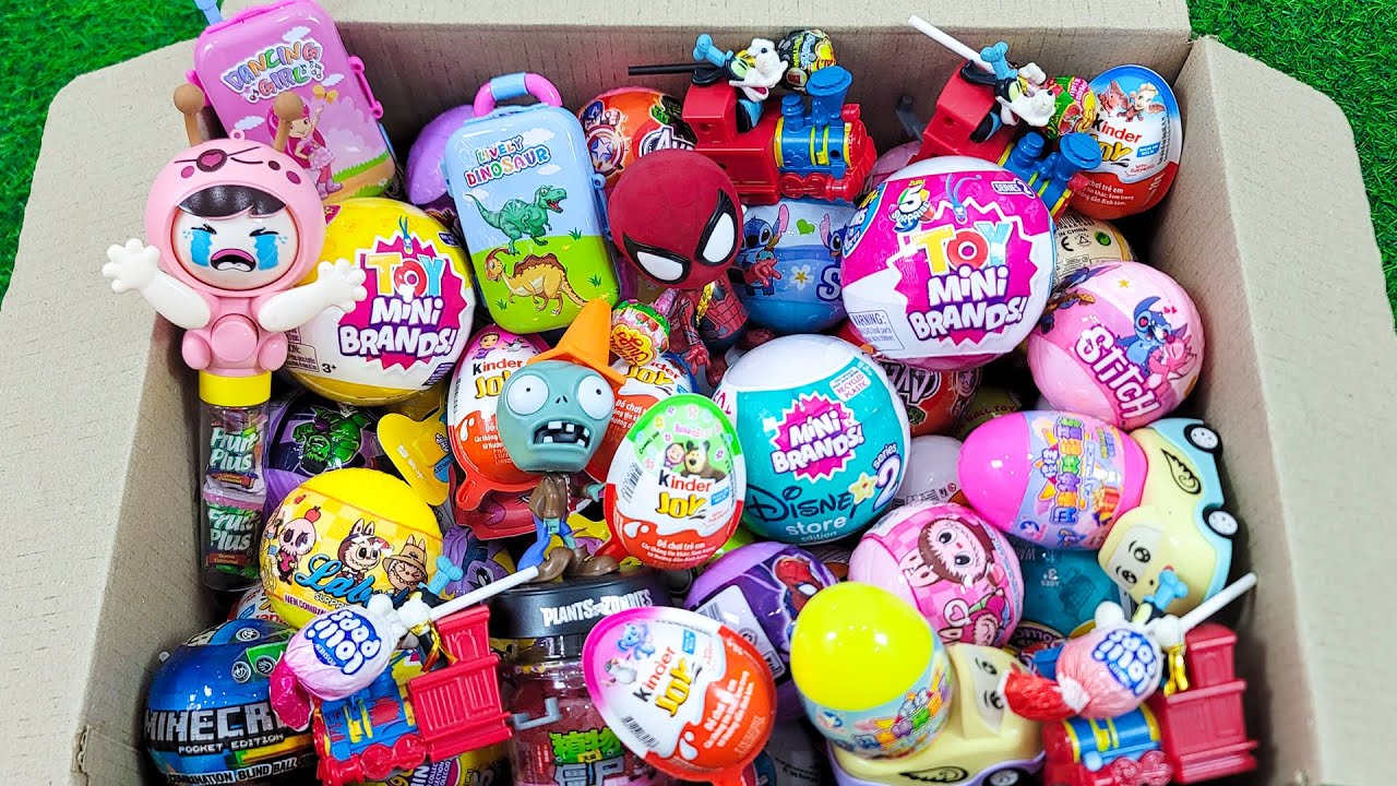 Unpacking A Lot's Of Giant Surprise Ball, Kinder Joy, Rainbow Lollipop with Satisfying Toys | ASMR