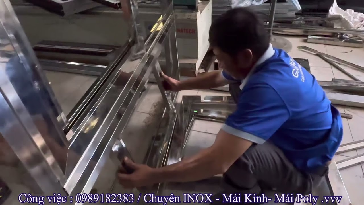 CHẾ CỬA SỔ LÙA TRƯỢT INOX 2 CÁNH