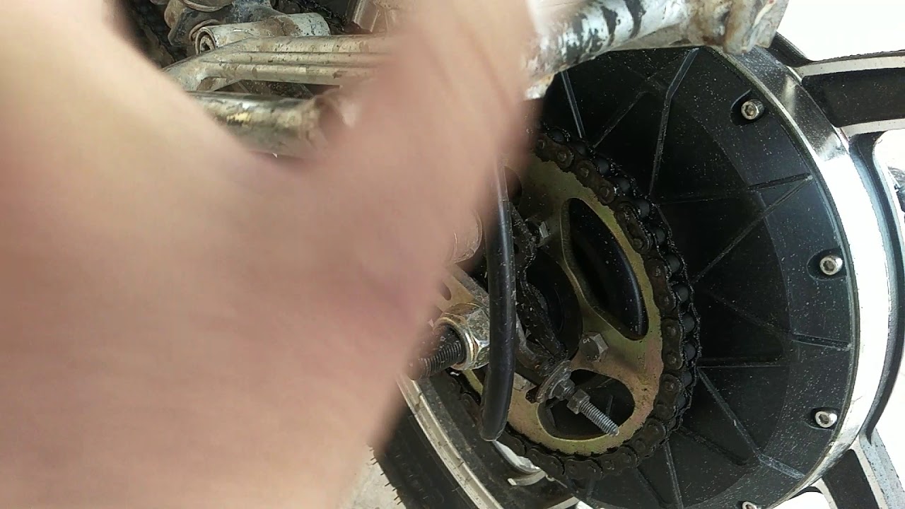 Installation of hub motor kit in hybrid bike