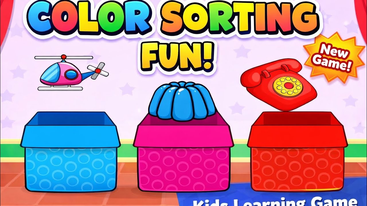 Color Sorting Fun Game 🎨 | Kids Learning Colors Easy