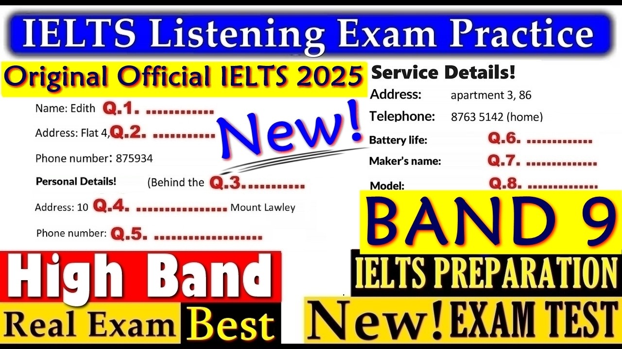 IELTS LISTENING PRACTICE TEST 2025 WITH ANSWERS | 13.09.2025