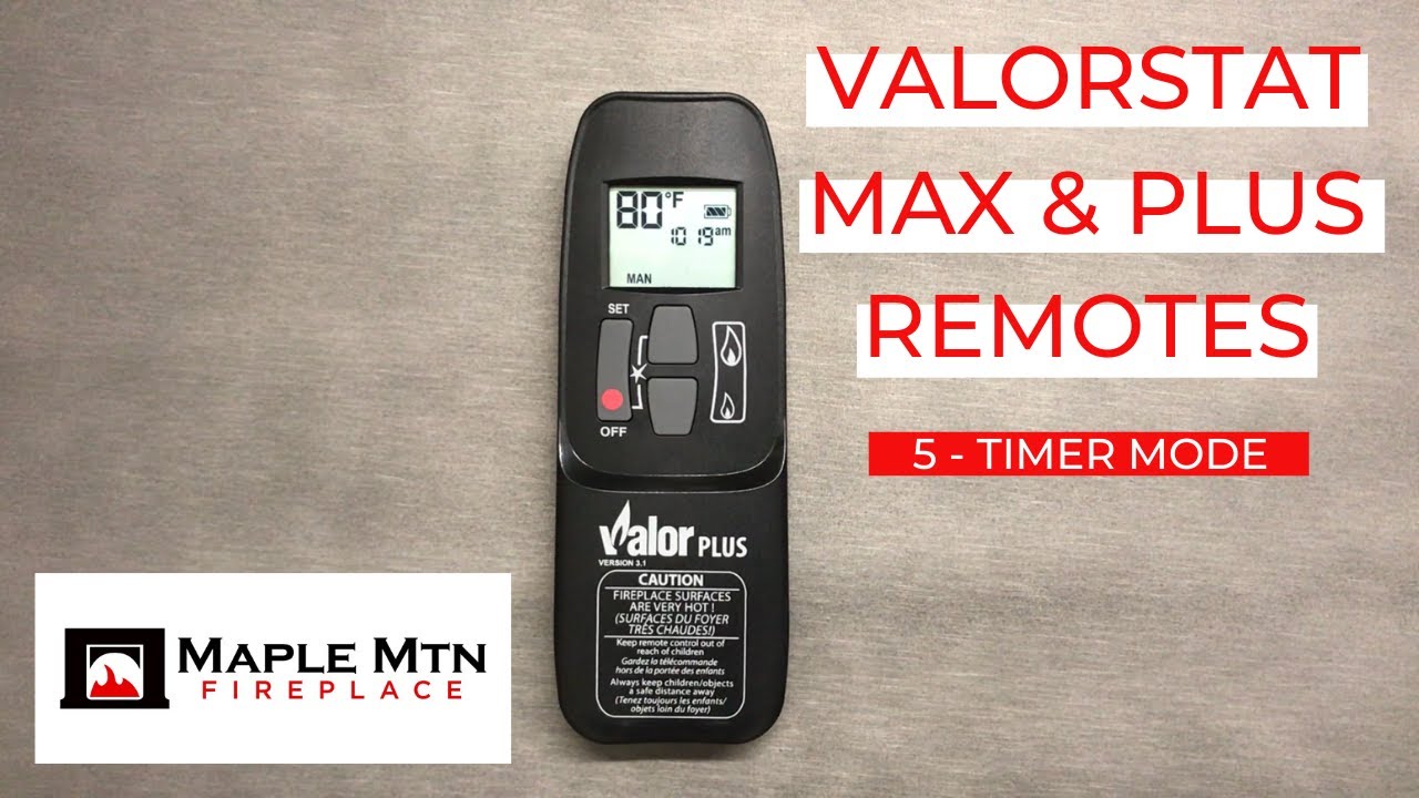 Valorstat Max & Plus Remotes - 5 Timer Mode