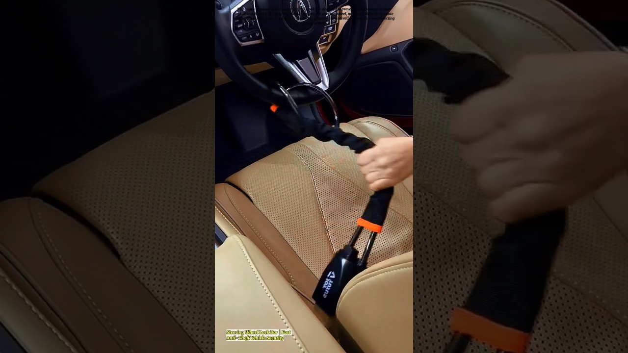 Steering Wheel Lock Bar | Fast Anti-Theft Vehicle Security
