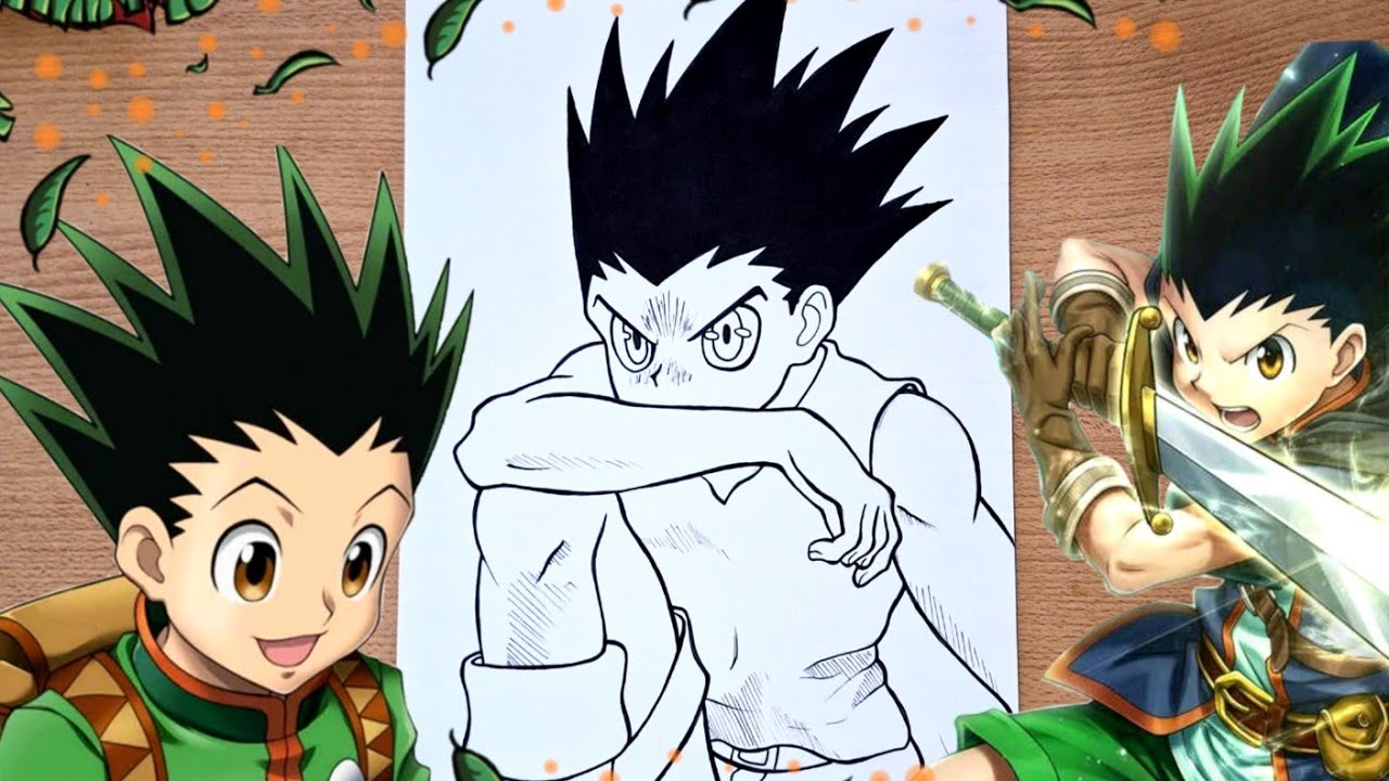 COMMENT DESSINER GON EN COLÈRE - HXH 😠🎣🌿