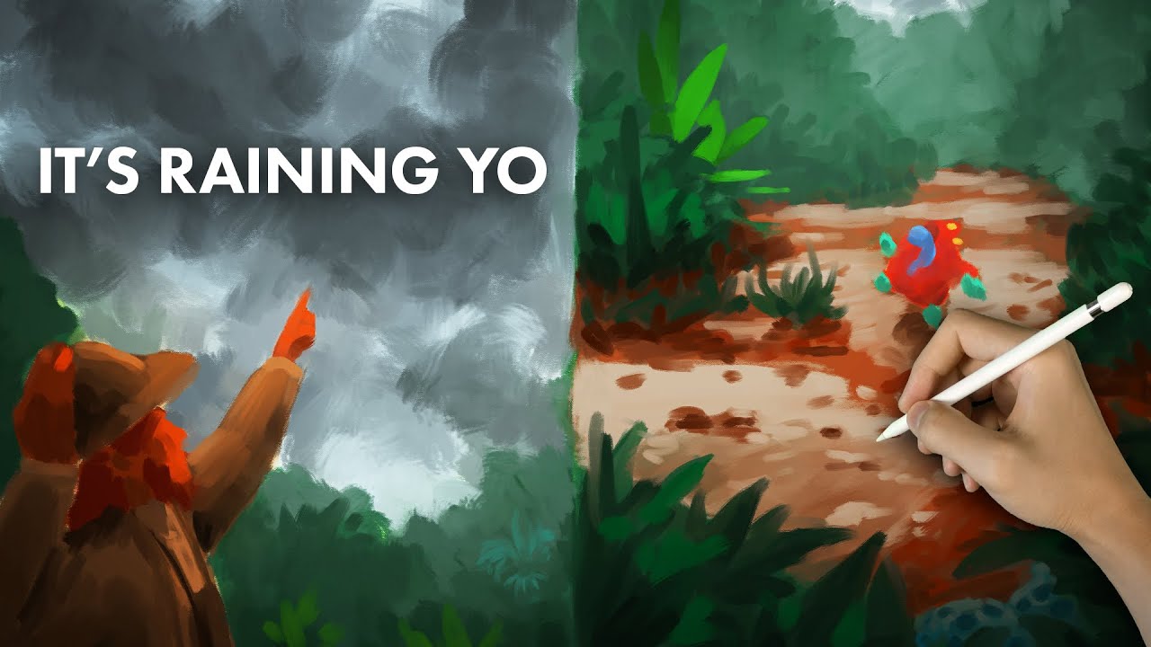 How To Draw Rain Without Drops?