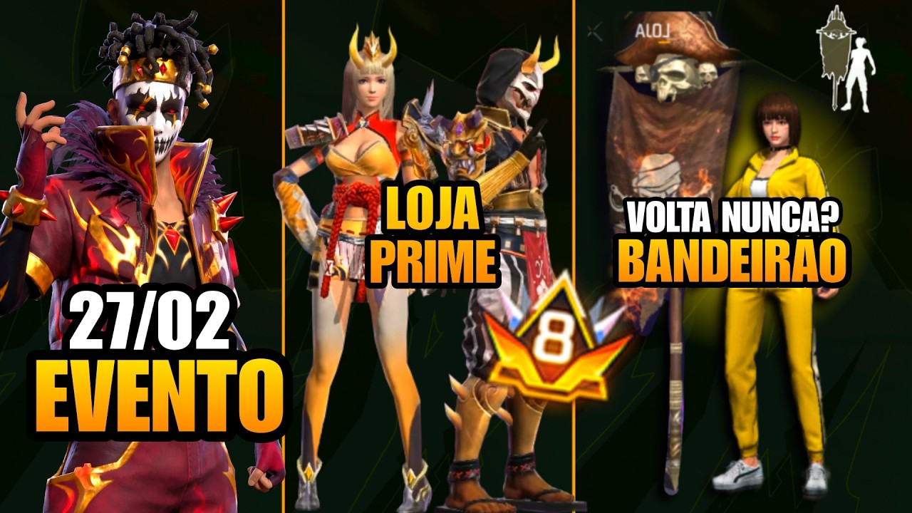 CALENDÁRIO ANTECIPADO! BANDEIRÃO DE VOLTA? DATA CAOS ARCANO, LOJA PRIME E MAIS NOVIDADES FREE FIRE!