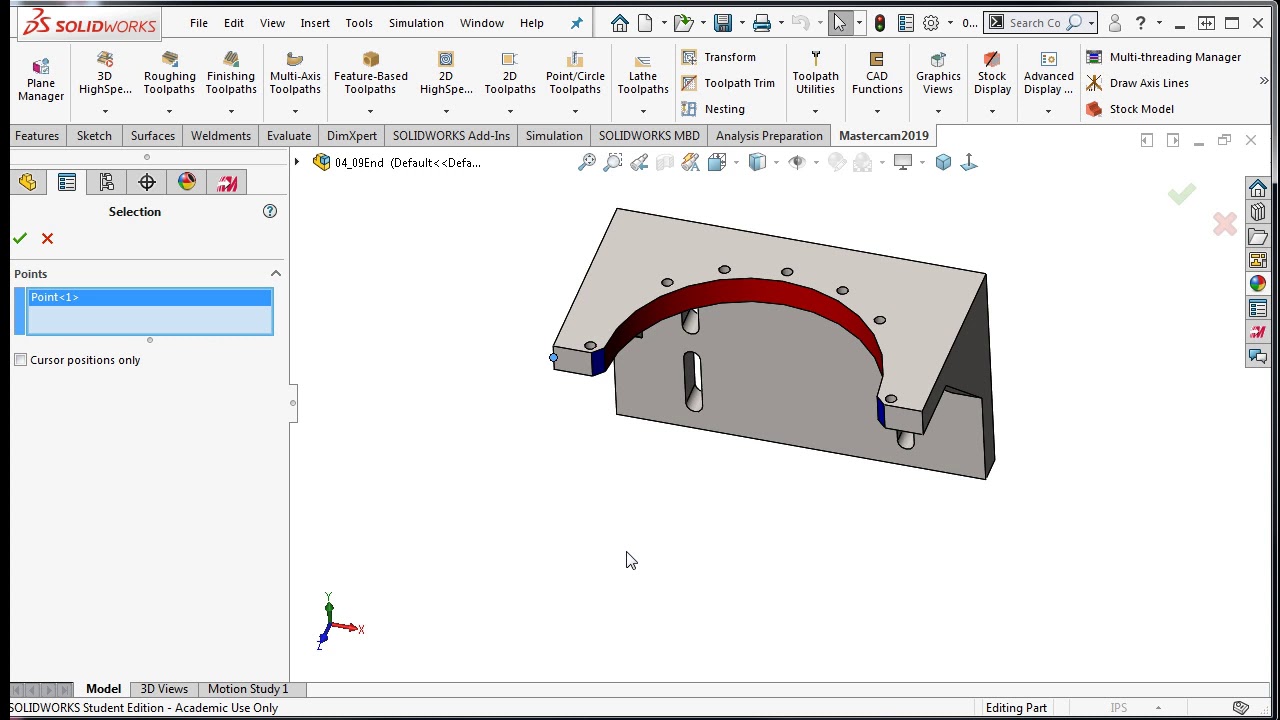 22 - Mastercam for SolidWorks - 3 Methods to set Linking Parameters