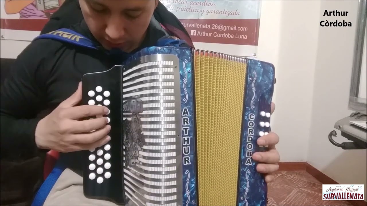 Muere una flor, TUTORIAL, Binomio de oro, acordeón BESAS cinco letras