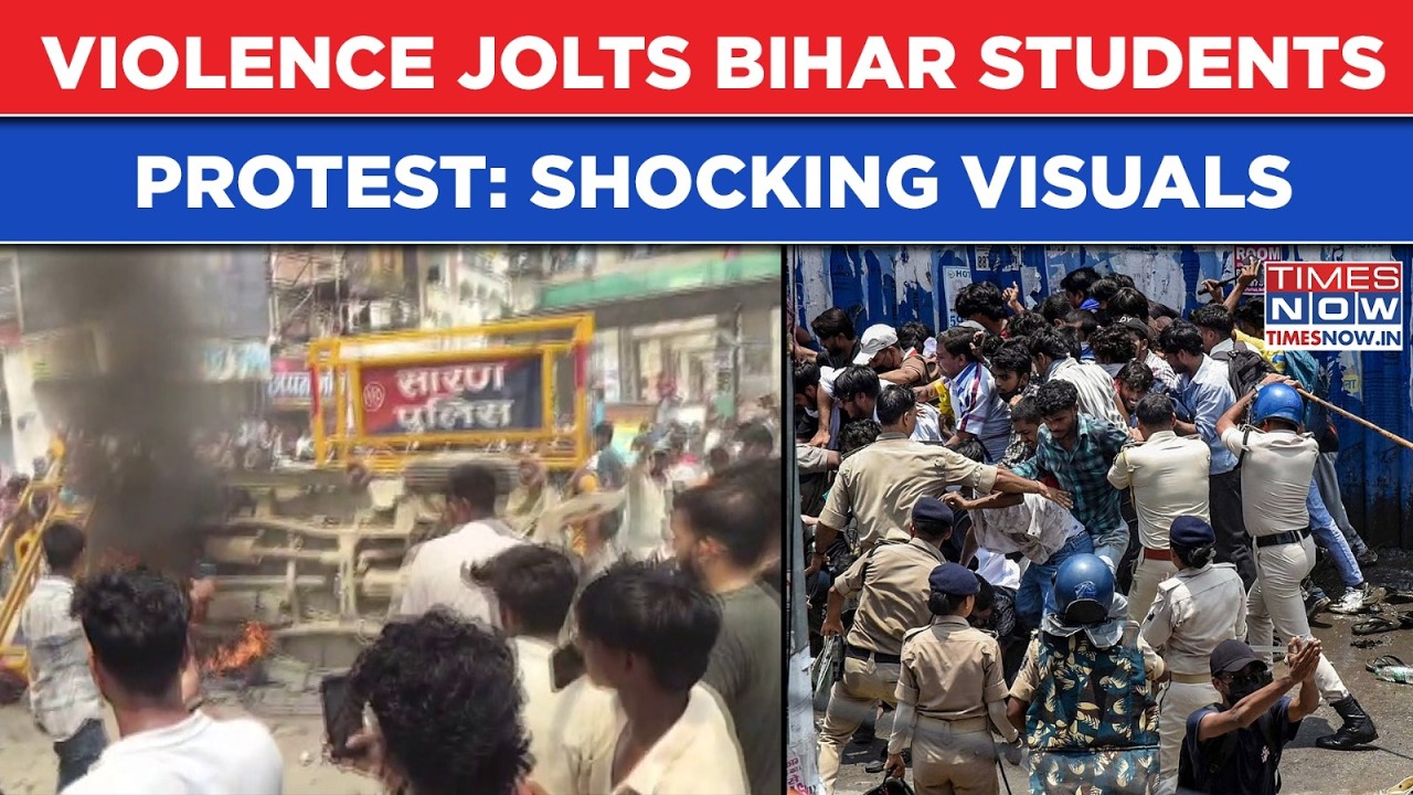 CJP Protest: Violence Jolts Bihar Students March, Police Lathi Charge, Stone Pelting, Panic On Cam