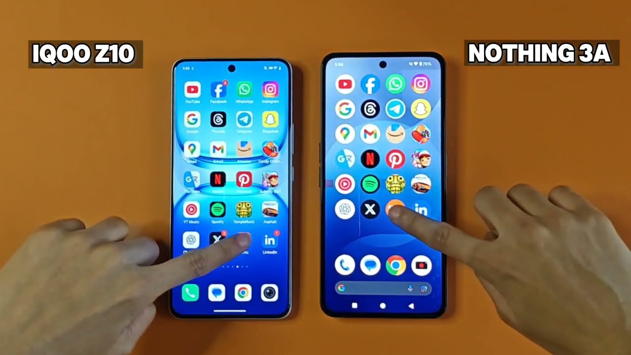 IQOO Z10 VS NOTHING PHONE 3A SPEED TEST COMPARISON 🔥